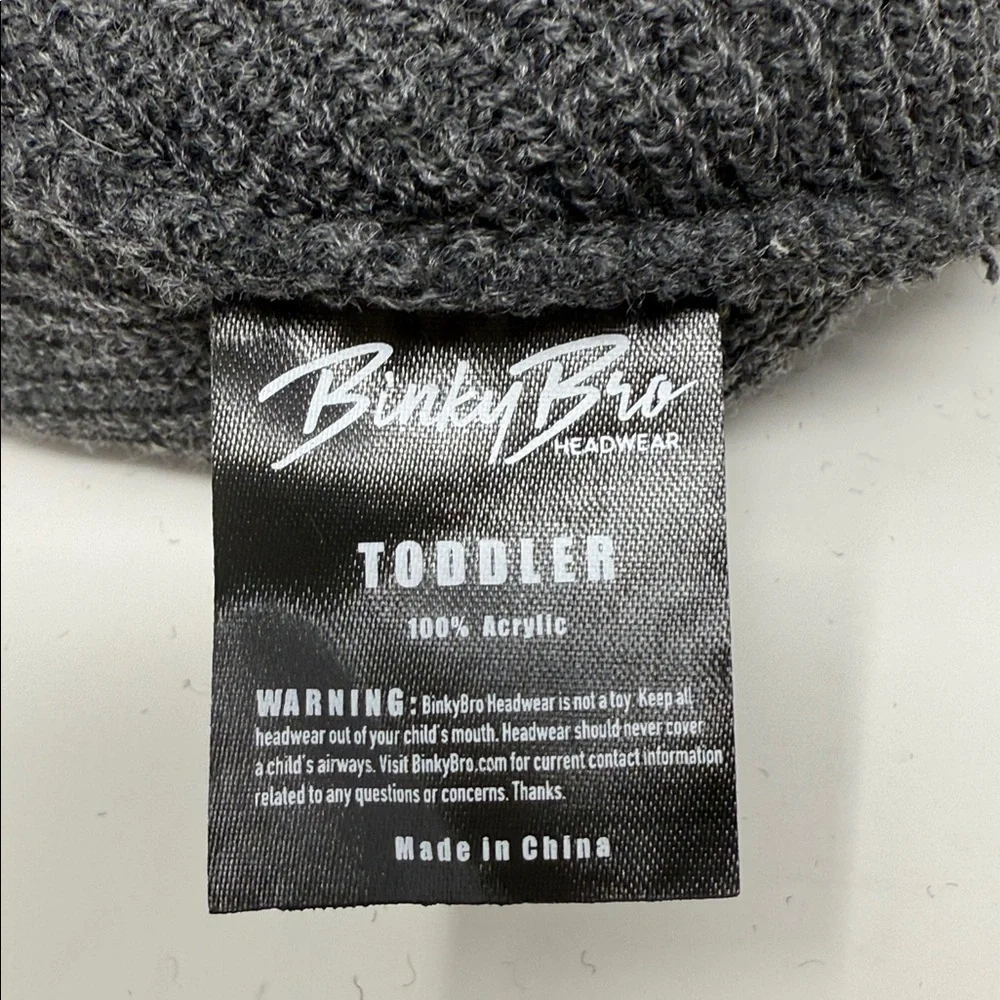 BinkyBro Gray Kids Knit Beanie BRAND NEW
